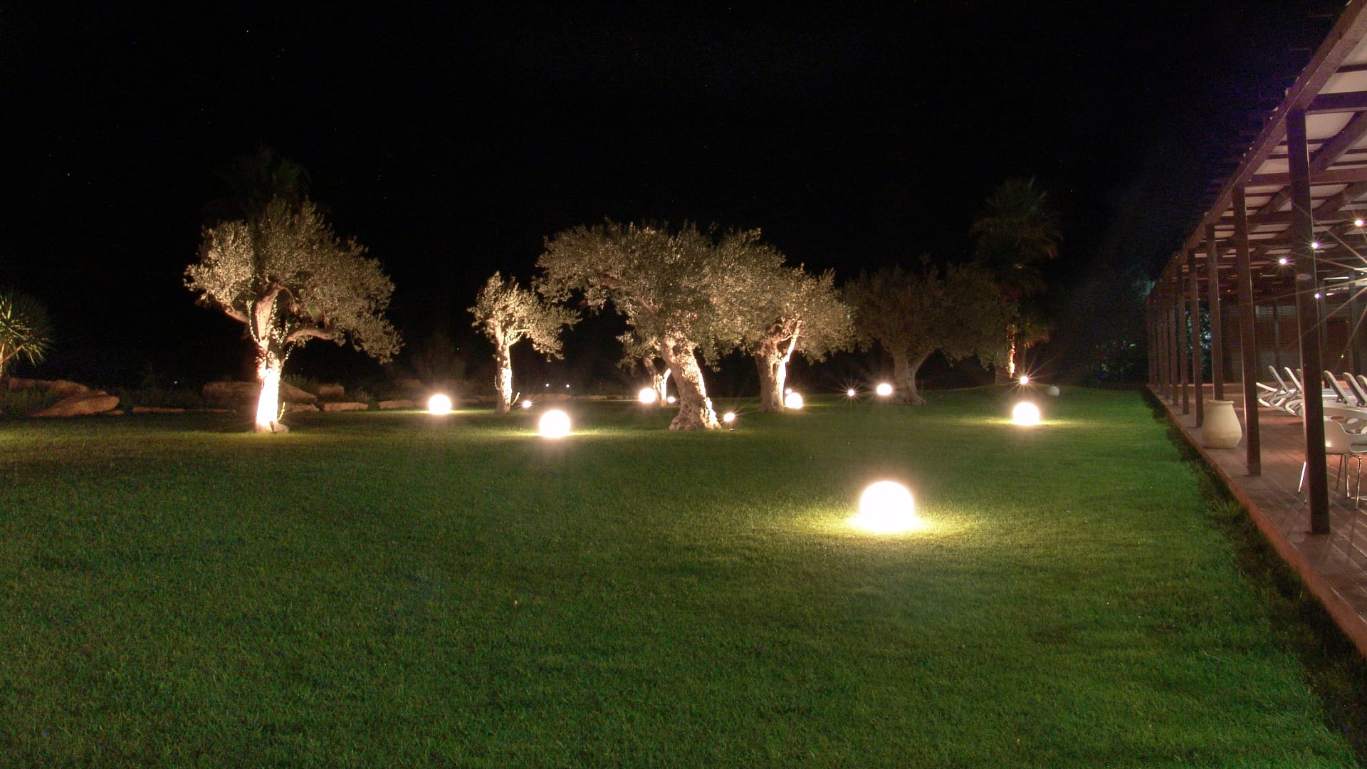 Il Parco di Villa Carlotta, illuminazione notturna